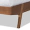 Baxton Studio Senna Mid-Century Beige Fabric Upholstered and Walnut Brown Finished Wood Platform Bed-Full 197-11603-ZORO - alternate 6